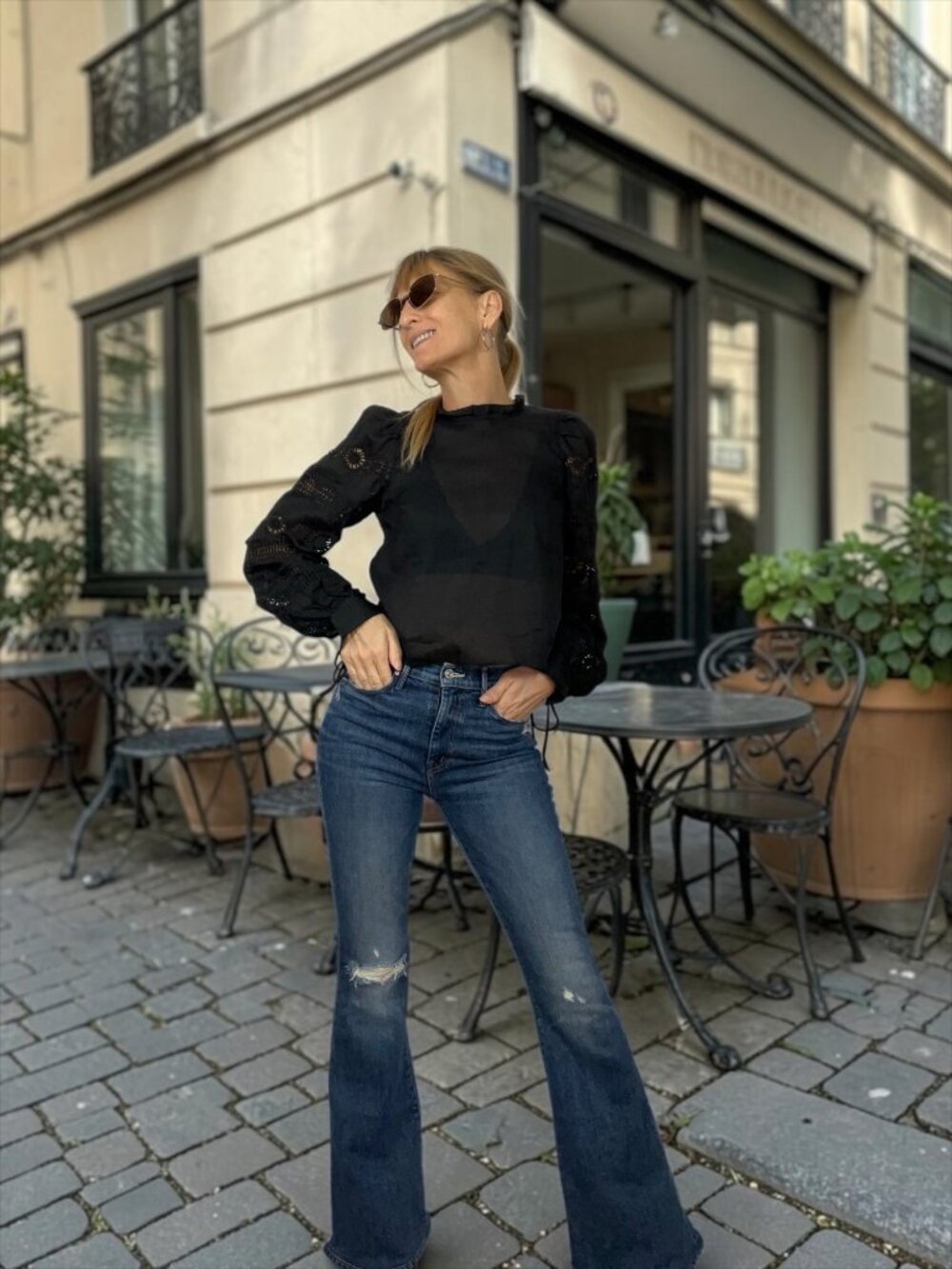 Aritzia Wilfred Wayfarer Blouse XXS 2XS Black NEW